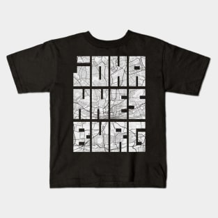 Johannesburg, South Africa City Map Typography - Light Kids T-Shirt